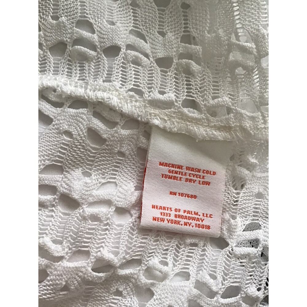 Women's White Cardigan Style Open Jacket Lacey‎ White Covering by Hearts of Palm - Picture 10 of 11